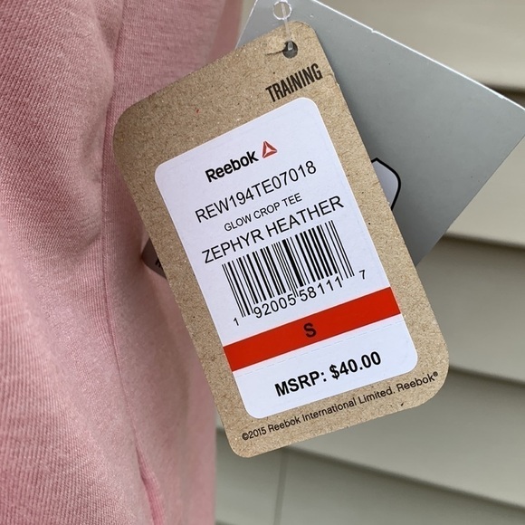 REEBOK Zephyr Heather Relaxed Glow Crop Tee - Picture 6 of 14